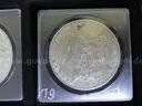 35 Morgan Silver Dollar Collection - Many in AU Condition - No Duplicates w/ Display Case