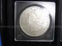 35 Morgan Silver Dollar Collection - Many in AU Condition - No Duplicates w/ Display Case