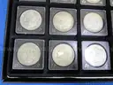 35 Morgan Silver Dollar Collection - Many in AU Condition - No Duplicates w/ Display Case