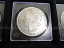 35 Morgan Silver Dollar Collection - Many in AU Condition - No Duplicates w/ Display Case