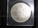 35 Morgan Silver Dollar Collection - Many in AU Condition - No Duplicates w/ Display Case