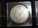 35 Morgan Silver Dollar Collection - Many in AU Condition - No Duplicates w/ Display Case