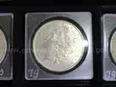 35 Morgan Silver Dollar Collection - Many in AU Condition - No Duplicates w/ Display Case
