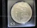 35 Morgan Silver Dollar Collection - Many in AU Condition - No Duplicates w/ Display Case
