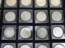 35 Morgan Silver Dollar Collection - Many in AU Condition - No Duplicates w/ Display Case