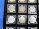35 Morgan Silver Dollar Collection - Many in AU Condition - No Duplicates w/ Display Case
