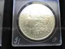 35 Morgan Silver Dollar Collection - Many in AU Condition - No Duplicates w/ Display Case