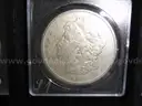 35 Morgan Silver Dollar Collection - Many in AU Condition - No Duplicates w/ Display Case