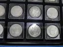 35 Morgan Silver Dollar Collection - Many in AU Condition - No Duplicates w/ Display Case