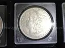 35 Morgan Silver Dollar Collection - Many in AU Condition - No Duplicates w/ Display Case