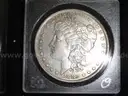 35 Morgan Silver Dollar Collection - Many in AU Condition - No Duplicates w/ Display Case