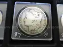 35 Morgan Silver Dollar Collection - Many in AU Condition - No Duplicates w/ Display Case