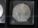 35 Morgan Silver Dollar Collection - Many in AU Condition - No Duplicates w/ Display Case