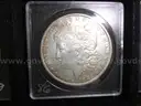 35 Morgan Silver Dollar Collection - Many in AU Condition - No Duplicates w/ Display Case