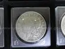 35 Morgan Silver Dollar Collection - Many in AU Condition - No Duplicates w/ Display Case