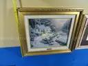 Lot of 3 Thomas Kinkade Framed Artworks with Certificates of Authenticity (COAs)