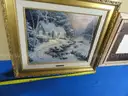 Lot of 3 Thomas Kinkade Framed Artworks with Certificates of Authenticity (COAs)