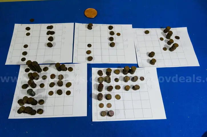 Lot ~870 Lincoln Wheat Pennies (1909-1958) - Sorted by Year/Mint + 1909-S VDB 5oz Copper Round