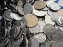 25 LBS Lot of U.S. Coins – Nickels, Dimes, Quarters, Halves & Dollars!