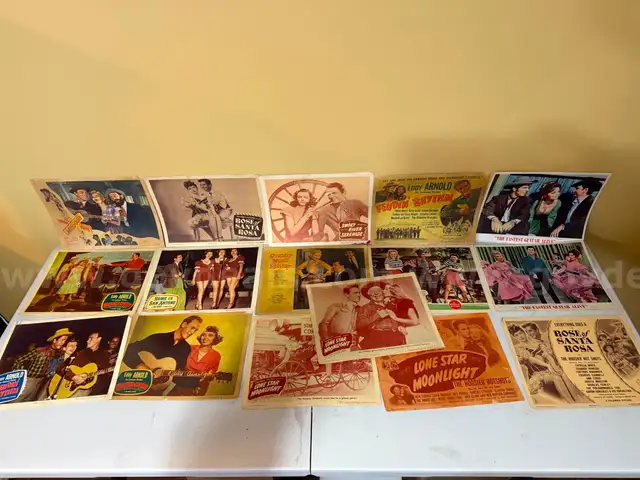 MOVIE LOVERS! LOT of 16 ORIGINAL Old, Vintage Movie Window Card Posters