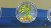 Beautiful Set of Colorized &#x26; Hologram Silver Eagles, Consecutive Years (2000&#x2013;2005), Framed