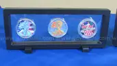 Beautiful Set of Colorized &#x26; Hologram Silver Eagles, Consecutive Years (2000&#x2013;2005), Framed