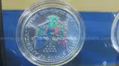 Beautiful Set of Colorized &#x26; Hologram Silver Eagles, Consecutive Years (2000&#x2013;2005), Framed