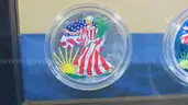 Beautiful Set of Colorized &#x26; Hologram Silver Eagles, Consecutive Years (2000&#x2013;2005), Framed