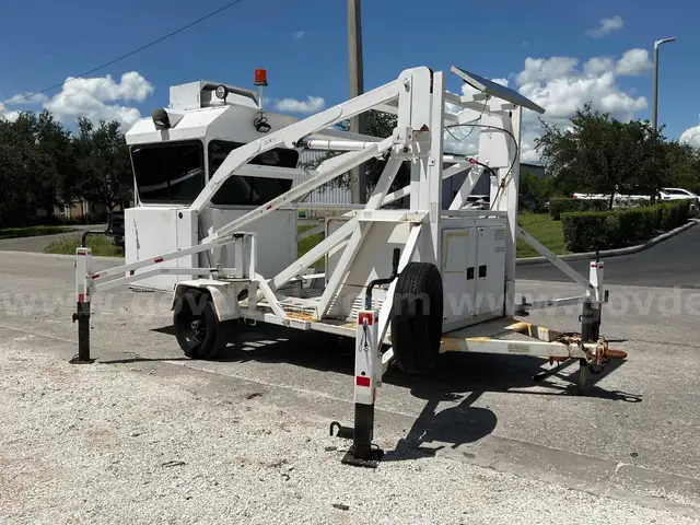 SKYWATCH GUARD BOOTH, TOW BEHIND, STABLIZING JACKS, EVERGREEN SOLAR PANEL MODEL E-30