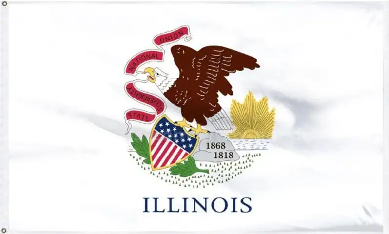 5x8 FT Nylon Illinois State Flag