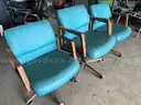 Lot of 3 Vinyl Conference Chairs