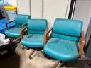 Lot of 3 Vinyl Conference Chairs