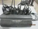 Lot of 6 VHF Motorola HT 1250 Radios/Batteries - includes 6 Bank Charging Station