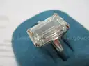 Platinum Ring with 10.05 carat Emerald Cut Lab Grown Diamond  w/IGI Report Size 6.5