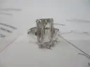 Platinum Ring with 10.05 carat Emerald Cut Lab Grown Diamond  w/IGI Report Size 6.5