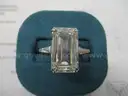 Platinum Ring with 10.05 carat Emerald Cut Lab Grown Diamond  w/IGI Report Size 6.5