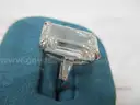 Platinum Ring with 10.05 carat Emerald Cut Lab Grown Diamond  w/IGI Report Size 6.5