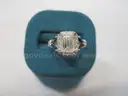 14k White Gold 2.00 carat Emerald Cut Lab Diamond Ring w/IGI Report Size 6