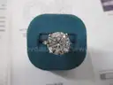 Platinum Ring with 5.70carat Round Brilliant Lab Diamond w/IGI Report Size 6