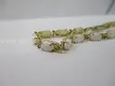 14k YG White Opal Bracelet 5.5g