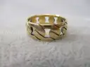 14k Cuban Link Style Wedding Band 5.1g Size 8