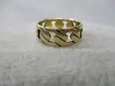 14k Cuban Link Style Wedding Band 5.1g Size 8