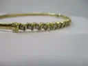 14k Diamond Bangle Bracelet 6.1g