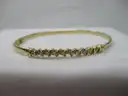 14k Diamond Bangle Bracelet 6.1g