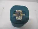 14K YG Ring w/ Lab Grown Emerald Cut 10.03 carat Diamond w/IGI Report Size 6.75