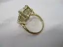 14K YG Ring w/ Lab Grown Emerald Cut 10.03 carat Diamond w/IGI Report Size 6.75