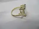 14K YG Ring w/ Lab Grown Emerald Cut 10.03 carat Diamond w/IGI Report Size 6.75