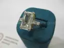 14K YG Ring w/ Lab Grown Emerald Cut 10.03 carat Diamond w/IGI Report Size 6.75