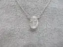 Platinum Oval Lab Grown Diamond Pendant, IGI Certified