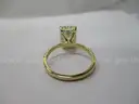 18k YG Ring w/ 5.02 Carat Emerald Cut Brilliant Lab Grown Diamond with IGI Report